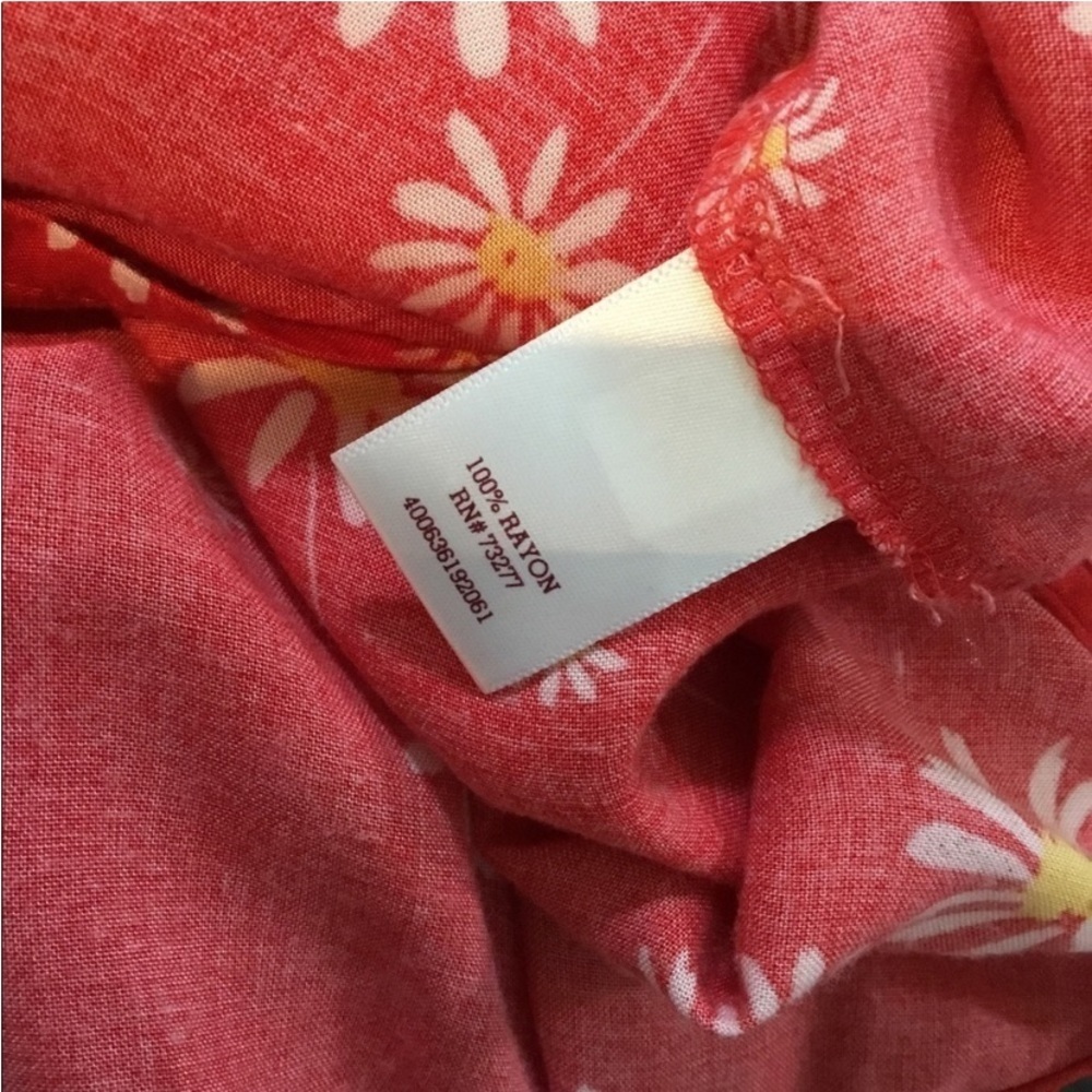 Juniors SO Red White Daisy Print Romper L - Picture 5 of 13
